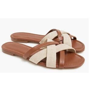 J.Crew Mixed Criss-Cross Slide Sandals